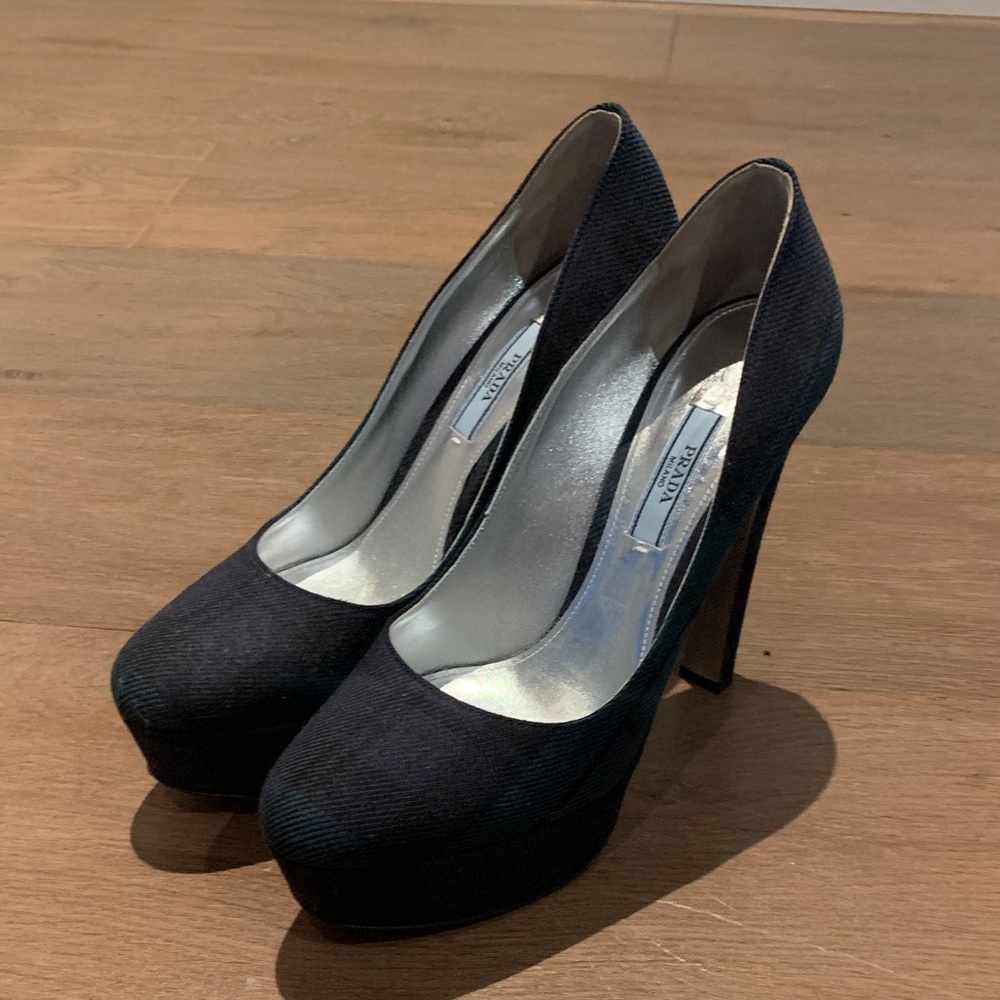 Prada Women's Black Platform Heels